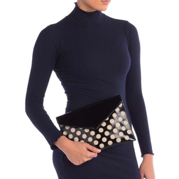 Rebecca Minkoff Handbags - REBECCA MINKOFF Leo Leather Perforated Clutch
